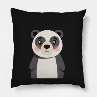 Panda Nursery Illustration Pillow