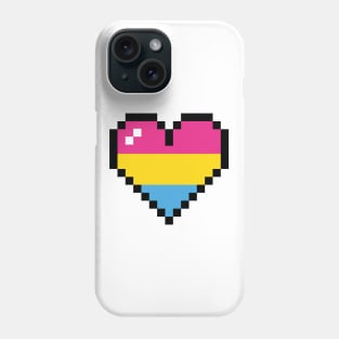 Pansexual 8 bit heart Phone Case