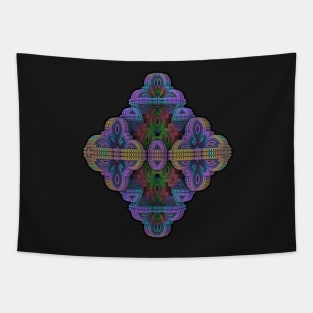 Diamond-shaped three-dimensional fractal pattern Tapestry