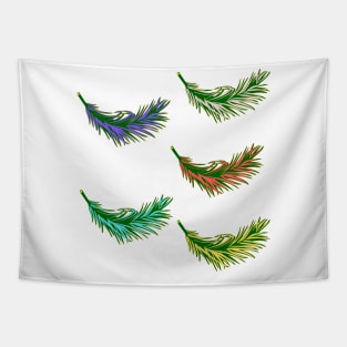 colorful palm leaves design Tapestry