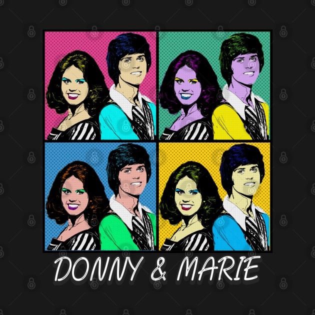 Donny and Marie Osmond 80s Pop Art Style by ArtGaul