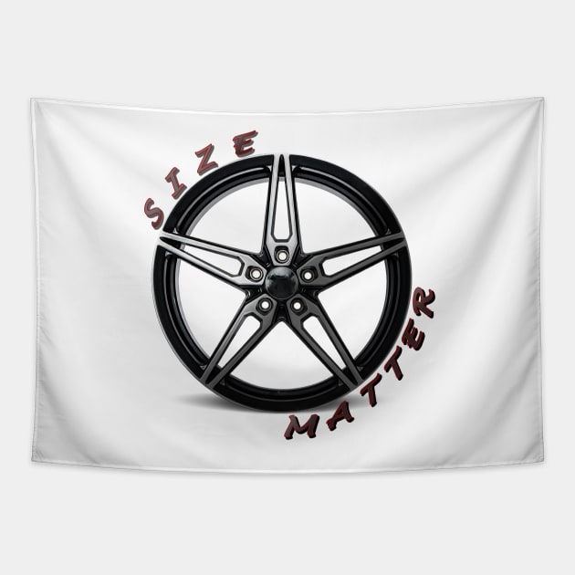 Size Matter, Wheel Type 5 Tapestry by CarEnthusast