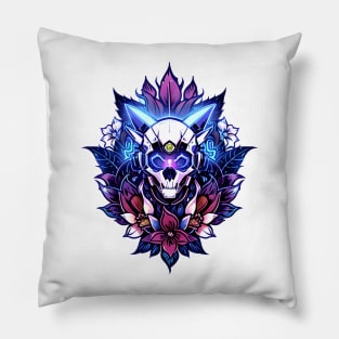 Cyberpunk Flowers Pillow