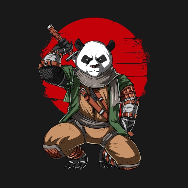 Panda Bear Ninja Samurai by underheaven