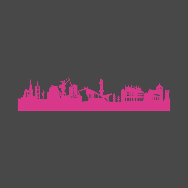 Rostock skyline pink by 44spaces