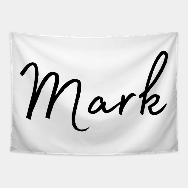 Mark Name Calligraphy Tapestry by Word Minimalism