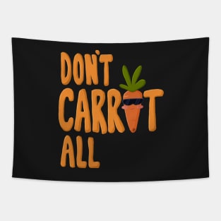 “Don’t Carrot All” cute Kawaii carrot with sunglasses design Tapestry