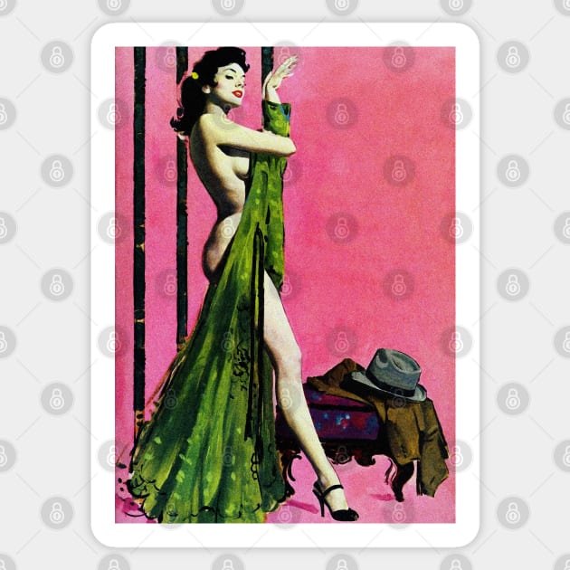 Sexy Pin Up Girl Nude Art for Adults - Sexy - Sticker