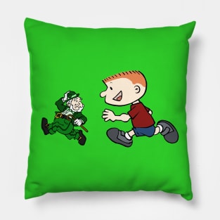 Chasing a Leprechaun! Pillow