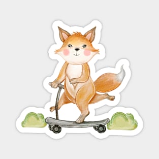 Fox Triple Legs Scooter Magnet