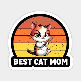 Best Cat Mom Magnet