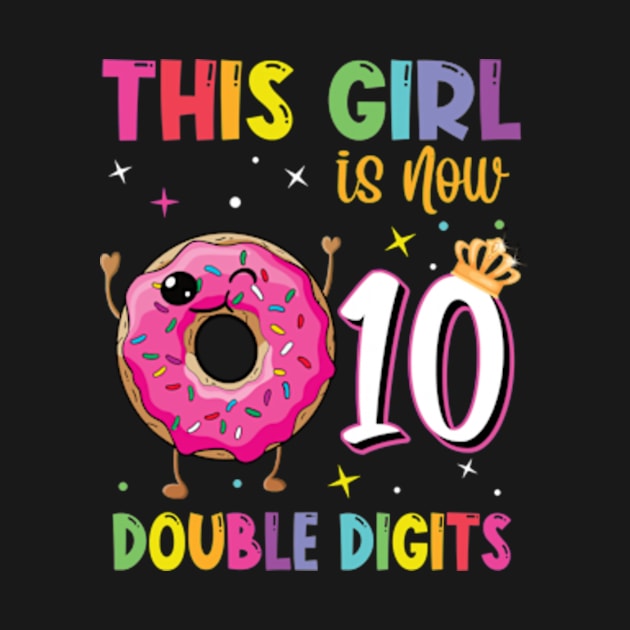 This Girl Is Now 10 Double Digits Donut 10th birthday Party by Zoe Hill Autism