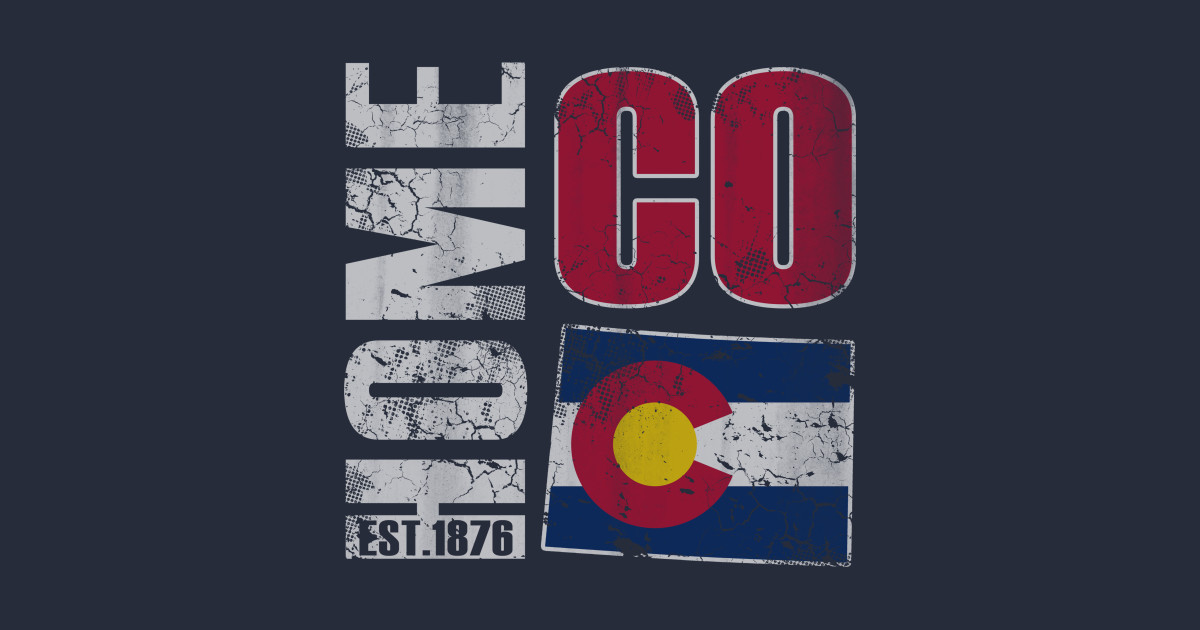 Colorado Home CO 1876 State Flag - Colorado - Magnet | TeePublic