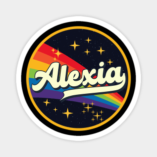 Alexia // Rainbow In Space Vintage Style Magnet