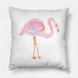 Watercolor Pink Flamingos Pillow