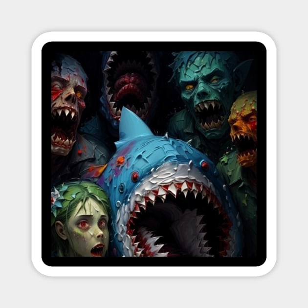 Monsters under my bed Magnet by Zomby boi