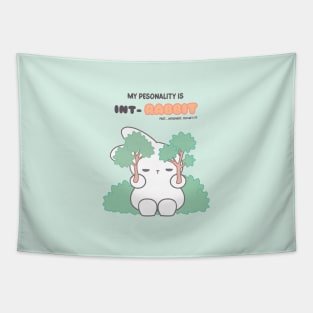 Introvert Cute Bunny, INT-RABBIT Tapestry