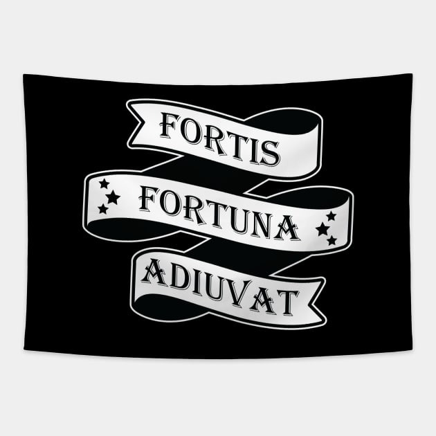 Fortis Fortuna Adiuvat (Fortune Favors the Brave) Tapestry by Merch House