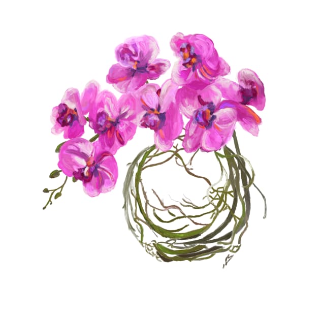 Pink Orchids in the Round by missdebi27