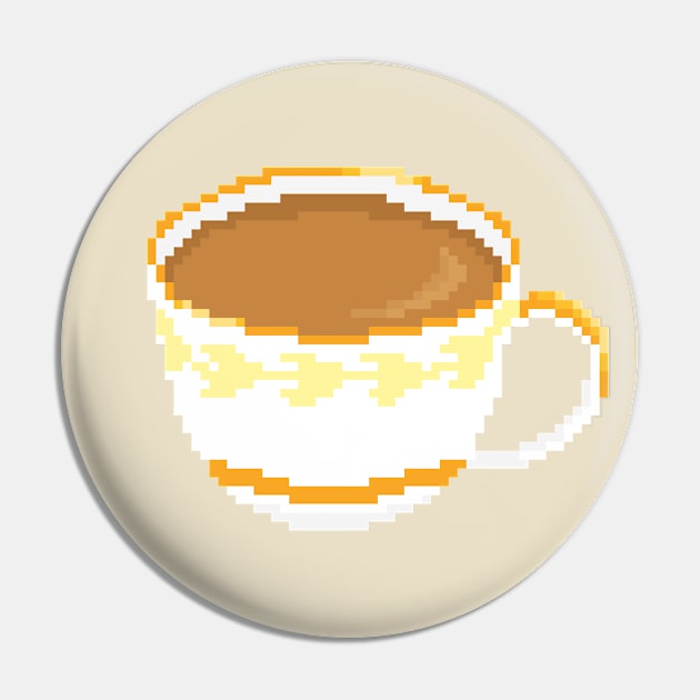 Chai Tea Cup pixel art Pin by toffany's