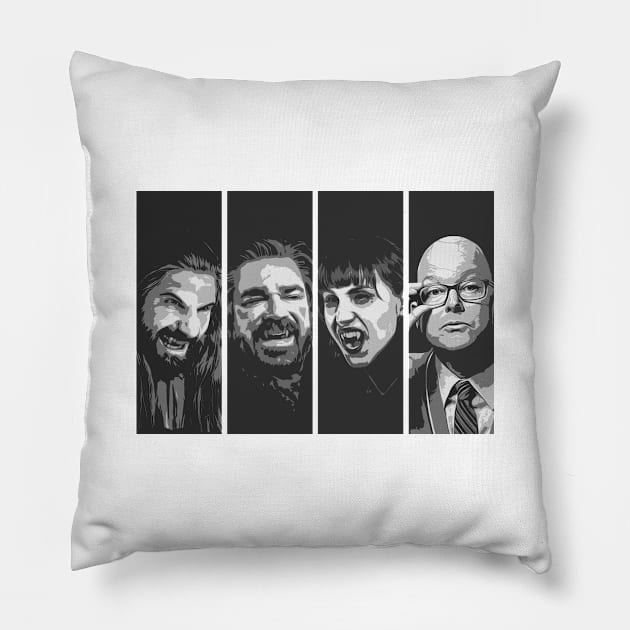 what we do in the shadows - BW vintage Pillow by HANASUISI