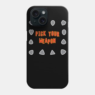 Guitar Pick your Weapon Music Shirt Phone Case