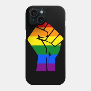 Black Lives Matter Fist LGBT Pride Rainbow Phone Case