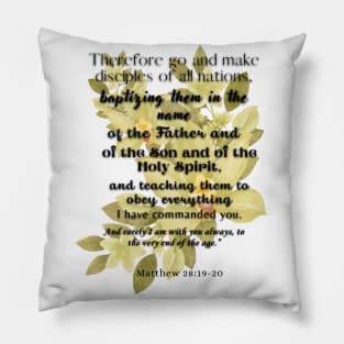 Matthew 28:19-20 Famous Bible Verses Pillow