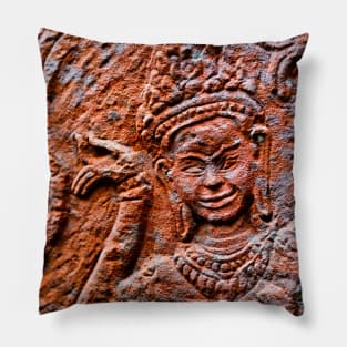 The Khmer stone dancer. Cambodia Pillow