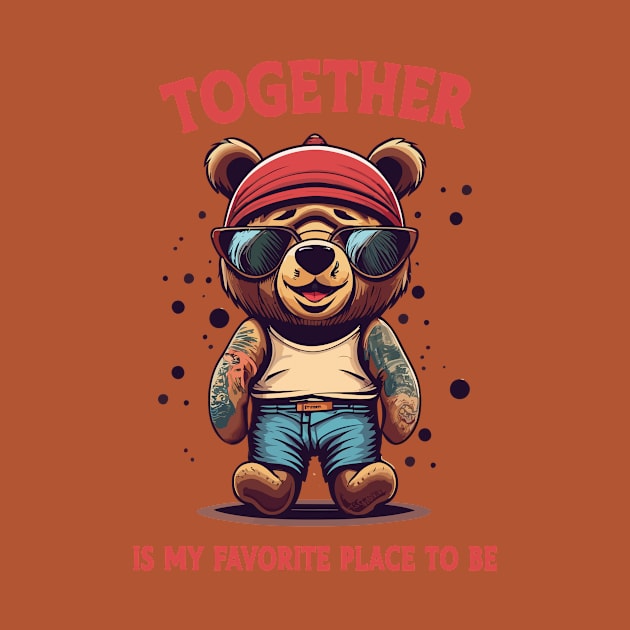 together is my favorite place to be teddy by Kingrocker Clothing