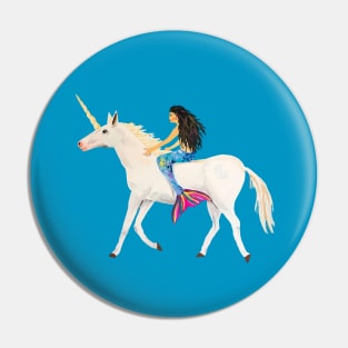 Mermaid and Unicorn Pin