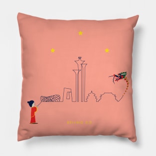 Beijing Skyline Kite Pillow