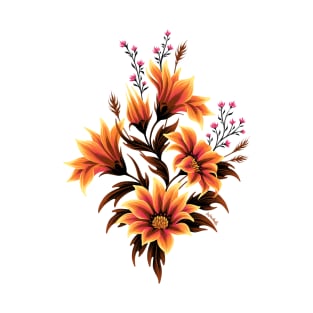 Gazania Floral - Orange Gold T-Shirt