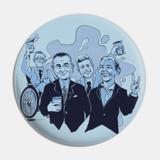 Funny Democratic Party // Democrat Presidents Roosevelt Johnson Kennedy Obama Pin