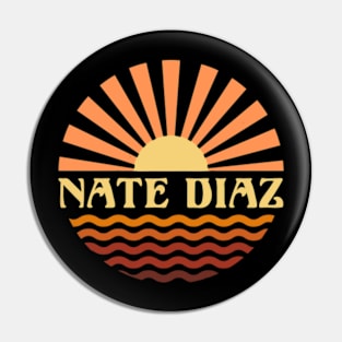 Personalized Name Nate Vintage Styles Camping 70s 80s 90s Pin