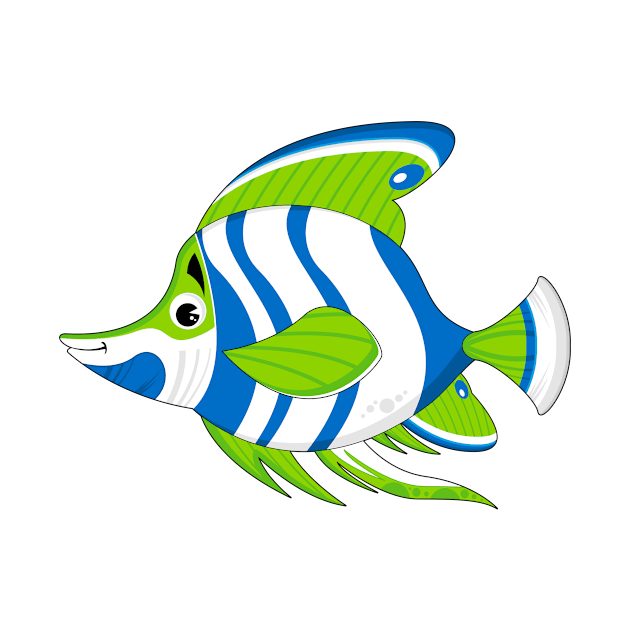 Cute Cartoon Tropical Fish by markmurphycreative