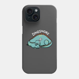 DINOSNORE- A dinosaur dinosnoring. Cute funny pun. Phone Case