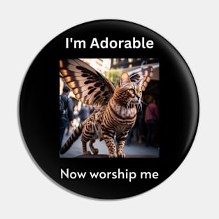 Cat worship Pin