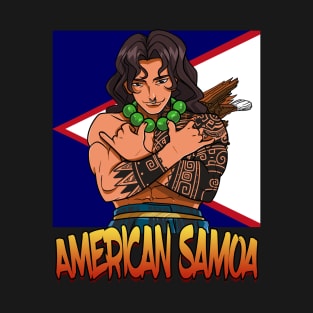 American Samoa Samoan Flag Polynesian Pride Shaka Brah T-Shirt