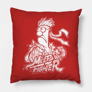 Beaker Meep White Pillow