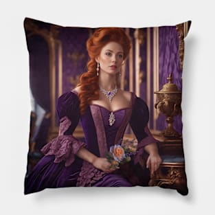 Extreme Purple - Velvet Dress Rococo Lady Pillow