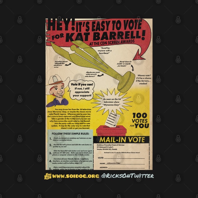 Vote For Kat! - Retro Leaflet by SurfinAly Design 