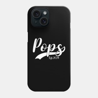 Pops Est 2024 Fathers Day For New Dad Pregnancy Phone Case