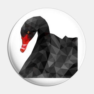 Geometric Black Swan Pin