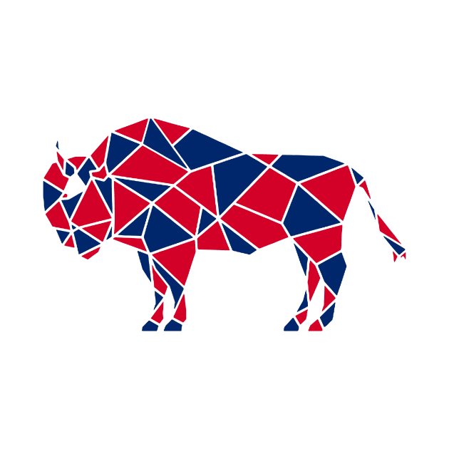 Geometric Bison Design by zsonn