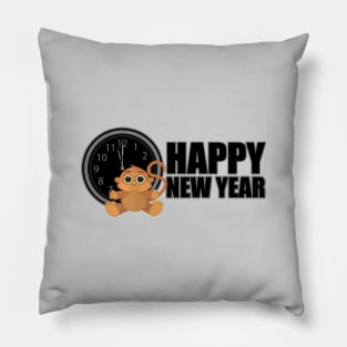 Happy New Year - Monkey Pillow