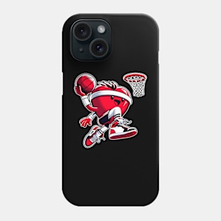 Valentine's Day Heart Basketball Player Slam Dunking Phone Case