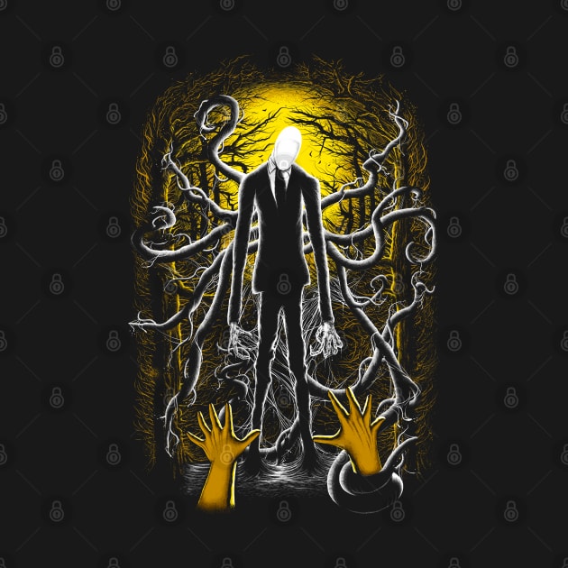 Slender Man (yellow gold) by KawaiiDread