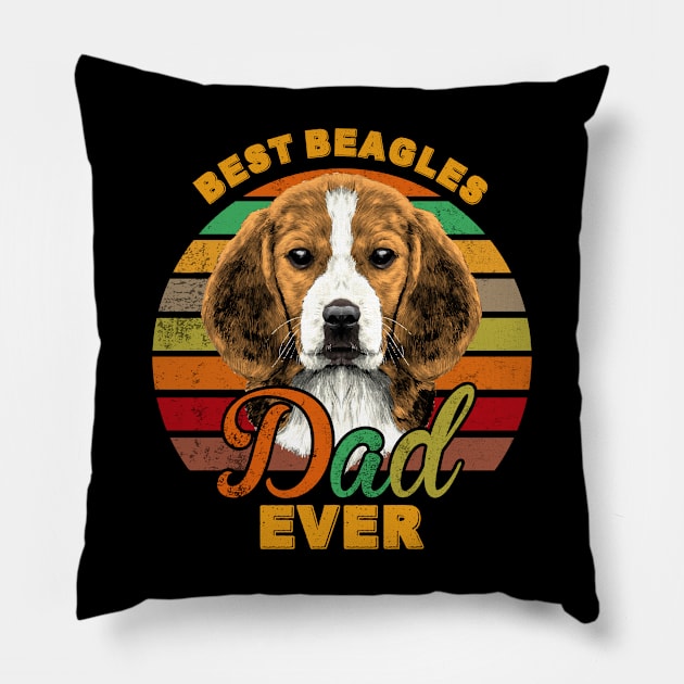 Best Beagles Dad Ever Pillow by franzaled