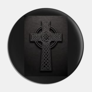 Celtic Knotwork Cross Leather Texture 1 Pin